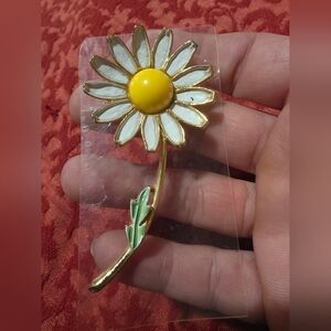 Gold and Yellow Daisy Brooch